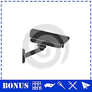 Surveillance Camera icon flat