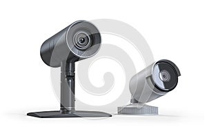 Surveillance Camera set isolated 3d