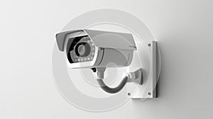 Surveillance camera on white background. Neural network AI generated