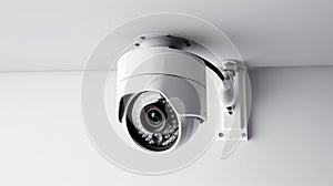 Surveillance camera on white background. Neural network AI generated