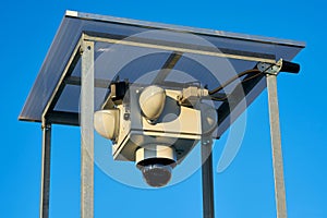 Surveillance cameras for monitoring public places in the city centre of Magdeburg