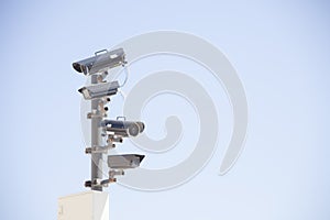 Surveillance cams row day