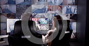 Surveillance Operator Controls Multiple CCTV Cameras