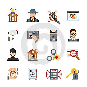 Surveillance And Security Icons Set