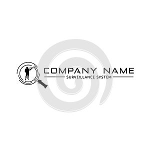 Surveillance system or Spy video recording equipment logo template