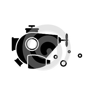 Survey diving robot icon vector isolated on white