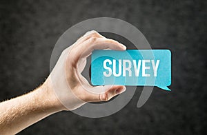 Survey. Giving feedback, market research, questionnaire.