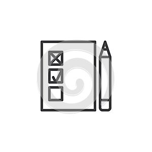 Survey list outline icon
