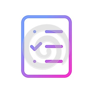 Survey pixel perfect gradient linear ui icon