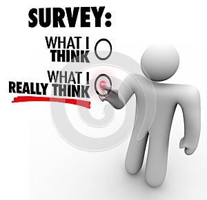 Survey - What I Really Think Answers Touch Screen Response