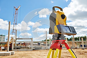 Surveyor equipment theodolie outdoors photo