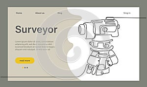 Surveyor web banner or landing page