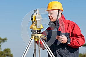 Surveyor at work