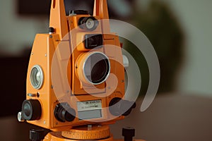 Surveyors equipment theodolite precision. Generate Ai