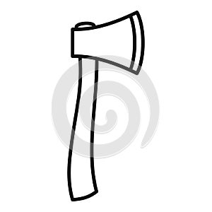 Survival axe icon, outline style