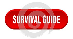 survival guide button. rounded sign on white background