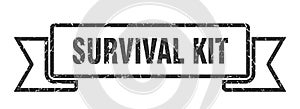 survival kit ribbon. survival kit grunge band sign.