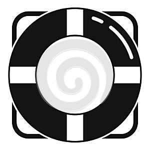 Survival life buoy icon, simple style