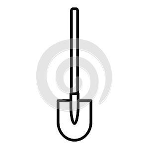 Survival shovel icon, outline style