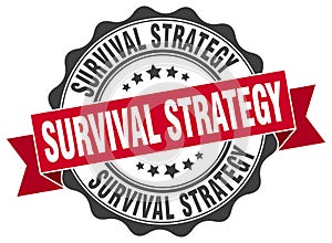 survival strategy seal. stamp