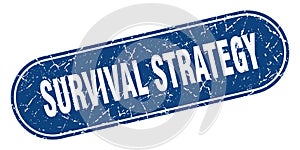 survival strategy sign. survival strategy grunge stamp.