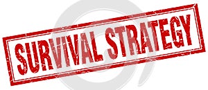 Survival strategy square stamp