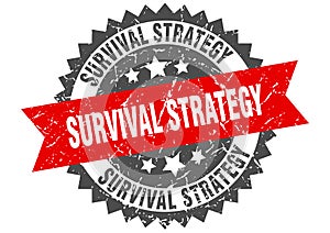 Survival strategy stamp. survival strategy grunge round sign.