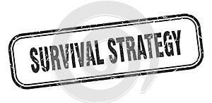 survival strategy stamp. survival strategy square grunge sign