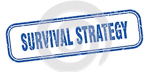survival strategy stamp. survival strategy square grunge sign