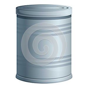 Survival tin can icon, cartoon style