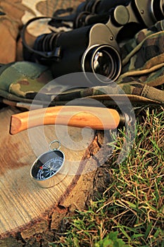 Survival tools in outdoor camp