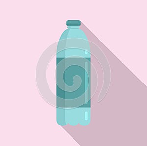 Survival water bottle icon, flat style