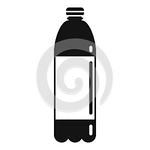 Survival water bottle icon, simple style