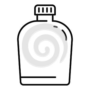 Survival water flask icon, outline style