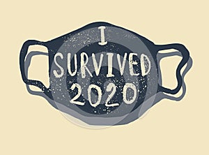 Survived Corona Quote T-Shirt Design.