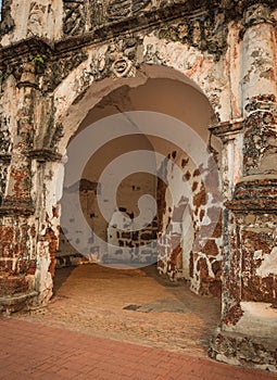 Surviving gate of the A Famosa fort in Malacca, Malaysia