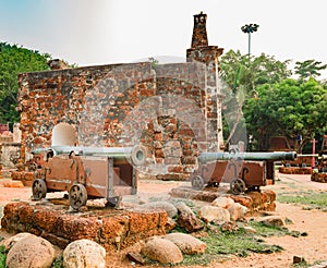 Surviving gate of the A Famosa fort in Malacca, Malaysia. Panorama