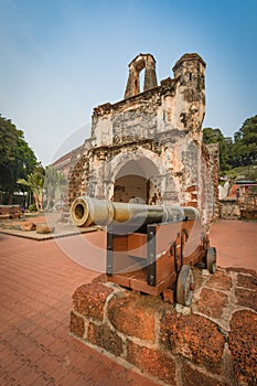 Surviving gate of the A Famosa fort in Malacca, Malaysia photo