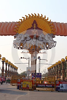 surya dev entrance gate of Ayodhya Dhaam at Ayodhya, Uttar Pradesh, india