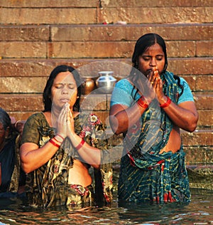 Surya Namaskar by pilgrims