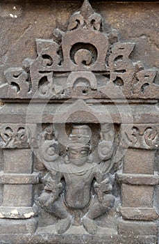 Surya within a niche, from 10th century found in Banaras, Uttar Pradesh now exposed in the Indian Museum in Kolkata