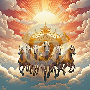 Surya rath ( Sun chariot) in the sky