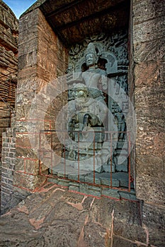 Surya or Sun god on horse chariot. Konark Sun Temple, Orissa