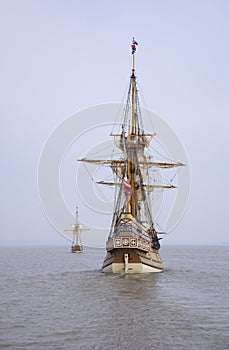 The Susan Constant, Godspeed and Discovery,
