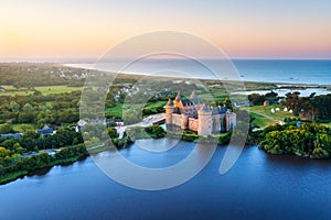 Suscinio castle in Morbihan bay, Brittany, France photo