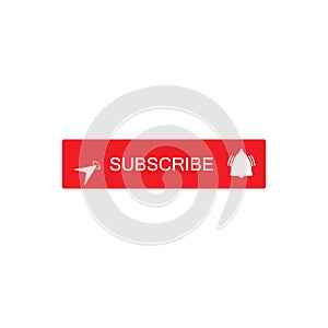 Suscribe button icon vector flat design