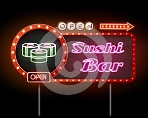 Sushi bar neon sign