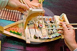 Sushi boat hands