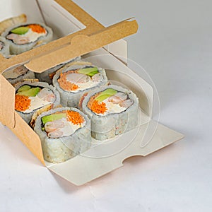 Sushi Box With Four Pieces of Sushi