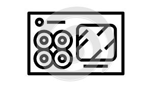 sushi box line icon animation